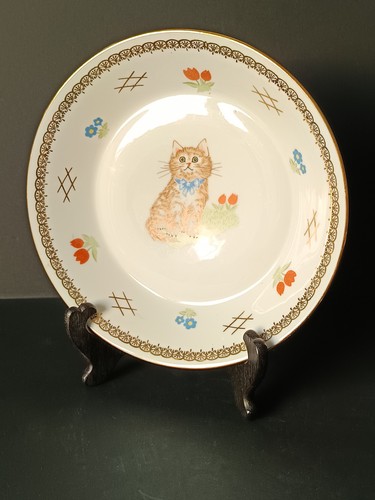 Vintage limoges cat blue - 🐱,