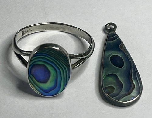 Sterling silver 925 - sterling, paua