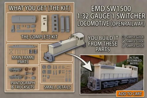 Emd sw1500 gauge 1 - 1:32,