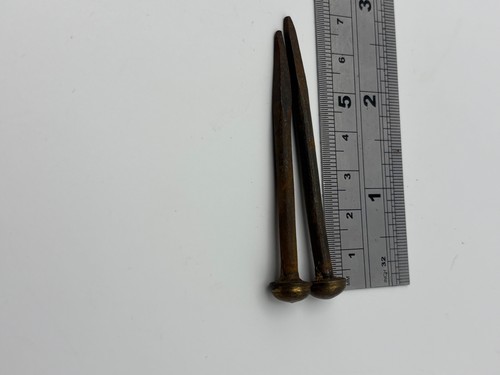 Two victorian brass head - two,