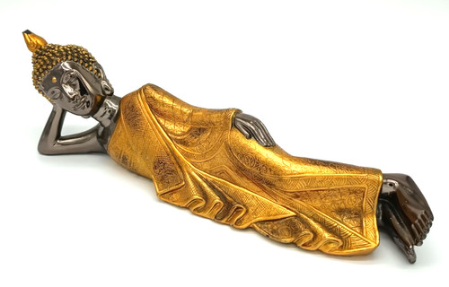 Resting buddha gold painted - resting,