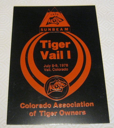 Sunbeam tiger commemorative - sunbeam,