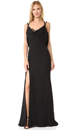 Reem acra silk cowl gown - silk,