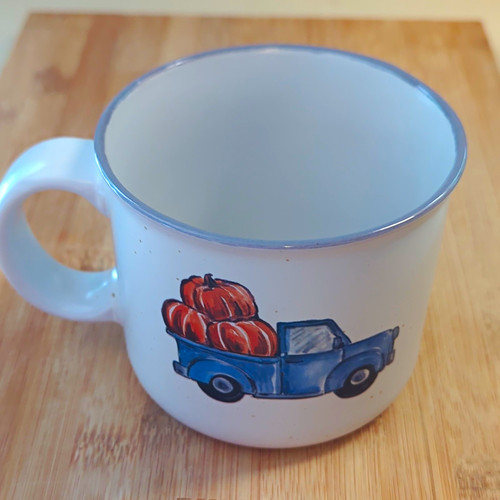 Happy harvest ceramic mug - happy,