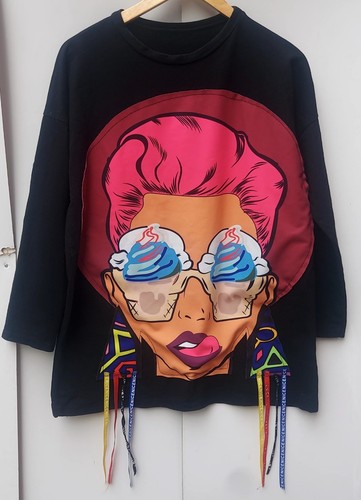 Oversized pop art jumper - oversized,