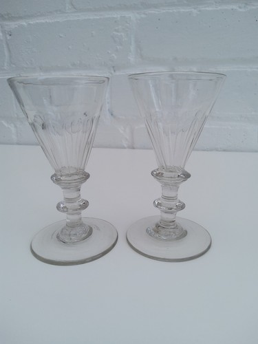 Georgian pair gin glasses - ,