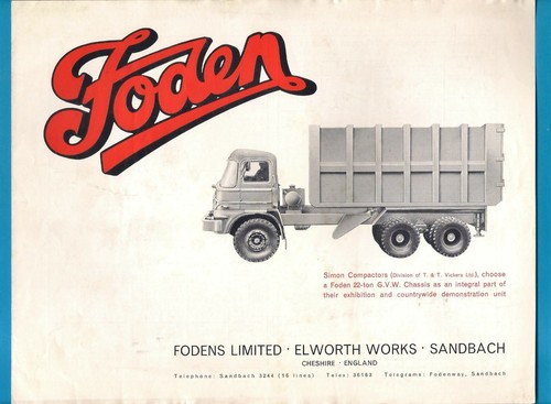 Foden truck specification - foden,