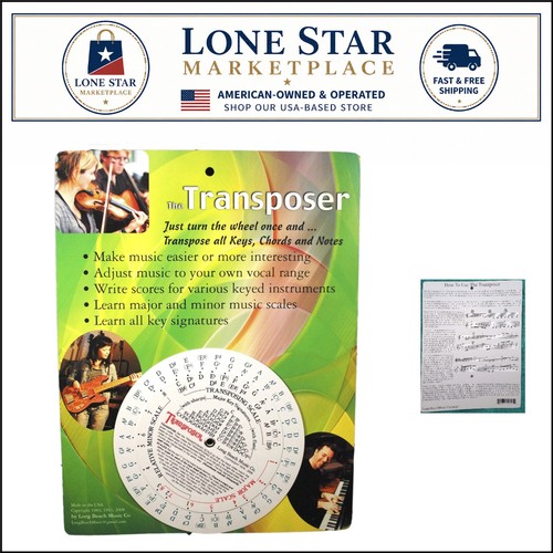 Portable music transpose wheel - transpose,