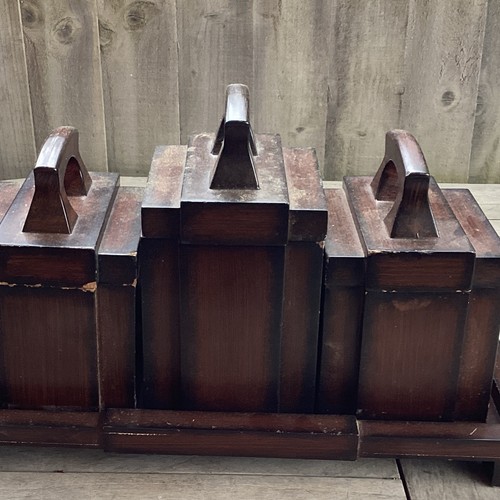Vintage wood compartment - wood, 3