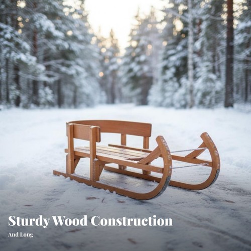 Wooden pull sled - wooden,