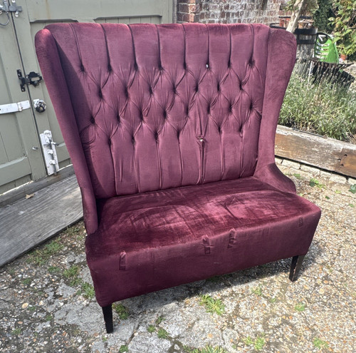 Purple velvet wingback - purple,