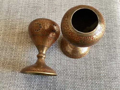 Pair vintage enamelled - pair, of