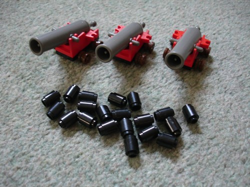 Vintage lego cannons with - 3,