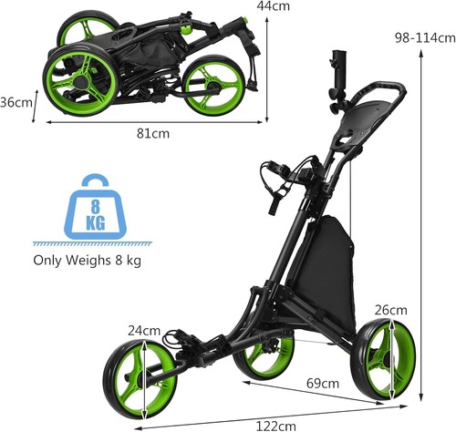 Golf push cart wheel - golf,