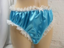 sissy turquoise satin frilly
