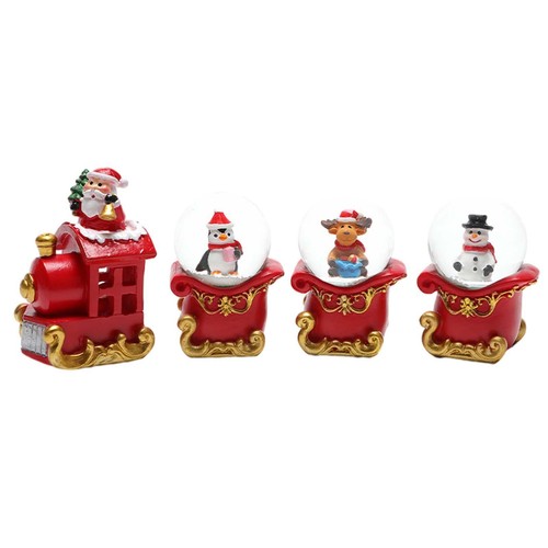 Christmas train snow globes - train,