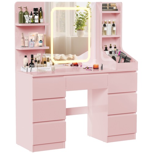 Gunji dressing table with led - with,