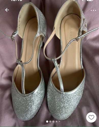 Paradox silver glittery shoes