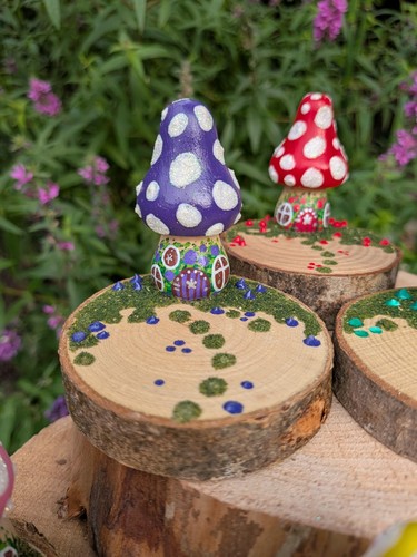 Mushroom fairy house with - house,