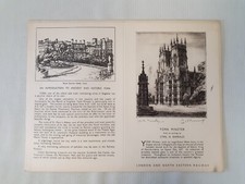 LNER Menu Card York Minster Royal Station Hotel Cyril Barraud circa 1920 unused