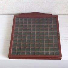 Vtg Thimble Wall Cabinet