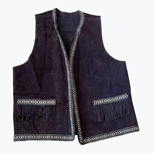 Vintage 70s suede leather - 70s, vest