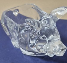 Vintage Clear Glass Pig