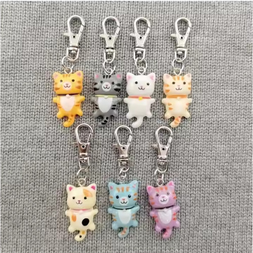 Pcs cat keychain key ring - 6,