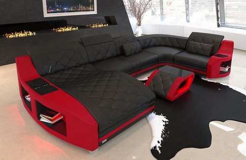 Sofa leather living area - leather,
