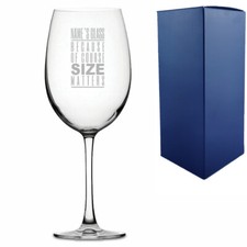 Engraved Giant Wine Glass with