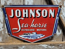 VINTAGE JOHNSON PORCELAIN SIGN