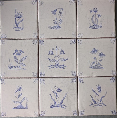 Delft tiles small traditional - tiles,
