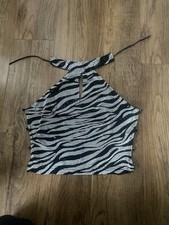 Pilot Chainmail Halterneck Backless Top Size 8