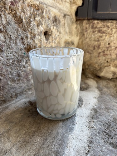Beautiful white confetti glass - confetti,