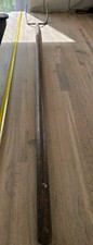 Antique 1900 Two-Prong Hay Pitch Fork Long Wooden Handle  Hand Forged Steel Head