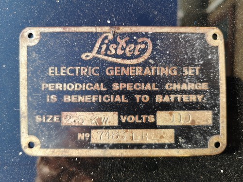 Lister brass sign plaque - "lister", /