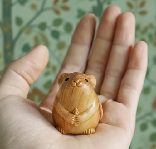 Tiny hand carved wooden - , hand-carved
