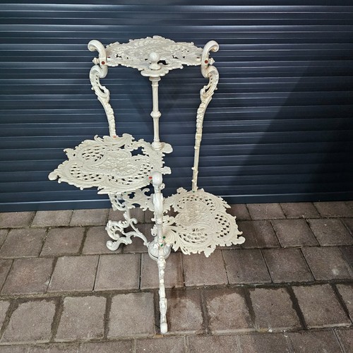 Cast iron flower stand - iron,