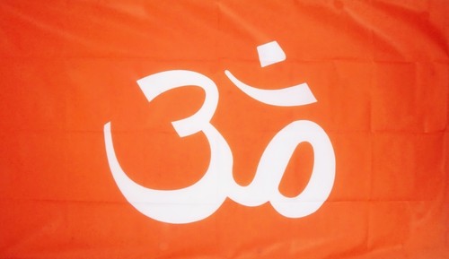 Hindu 5x3 feet flag polyester - hindu,