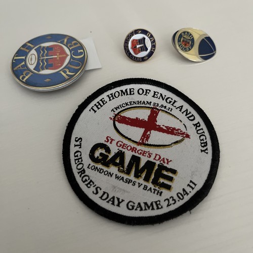 Four bath rugby badges - rugby,