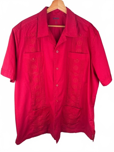 Kingsize big red guayabera - big,