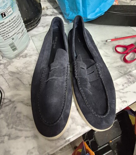 River island blue suede slip - blue,
