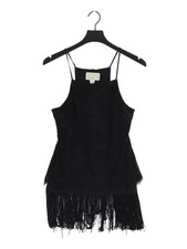 Nicole Miller Women's T-Shirt S Black Silk with Nylon, Viscose Camisole
