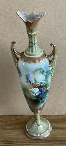 Antique vase porcelain fluted - porcelain,