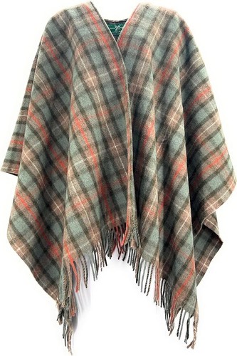 Tartan cape pure wool unisex - tartan,