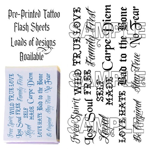Pre printed tattoo - pre-printed, stencil