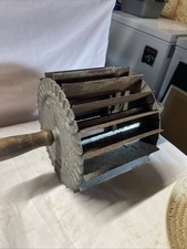 Antique 1907 Miller Bun Divider Dough Cutter Roller with wooden Handles