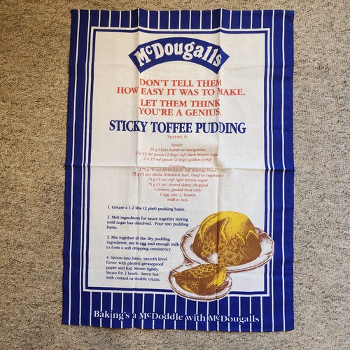 Vintage retro 1970s tea towel - vintage,