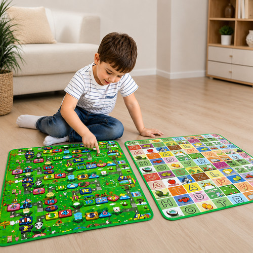 Educational crawling play mat - educational,