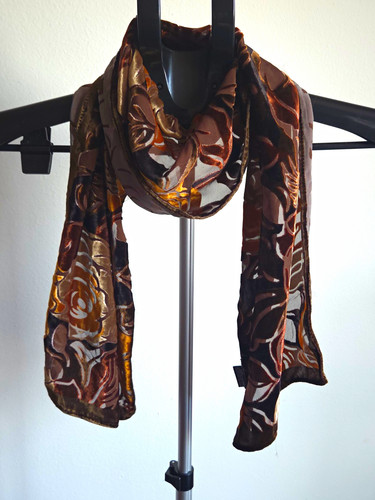 Frangi brown gold floral - brown,